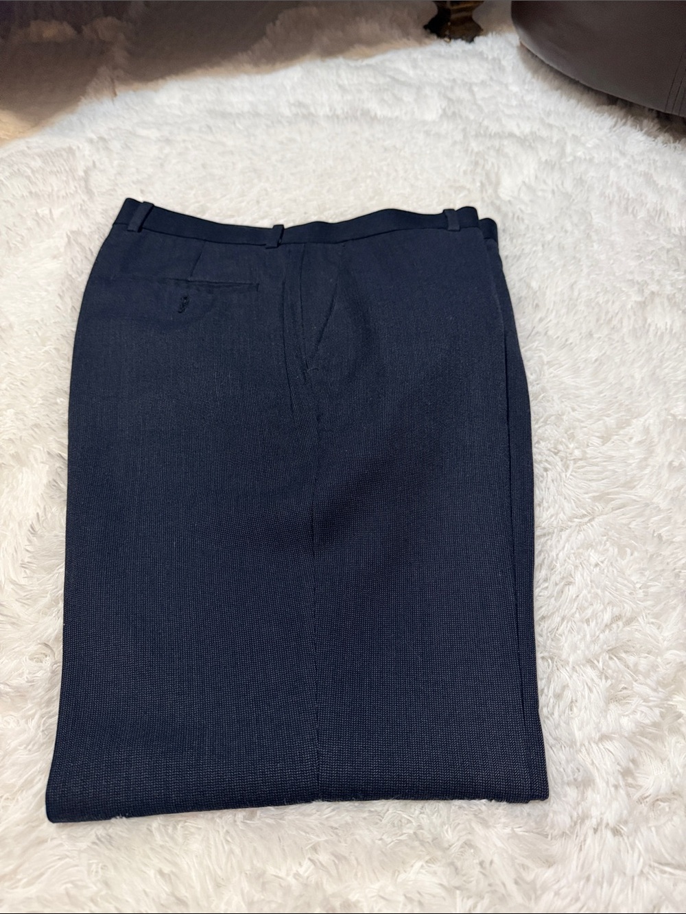 Perry Ellis Navy Flat-Front Men's Shorts